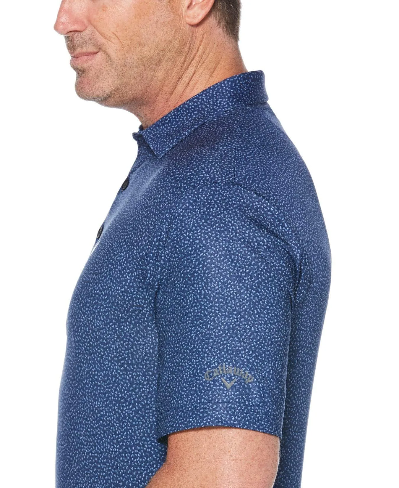 Mens Mini Chev Print Polo