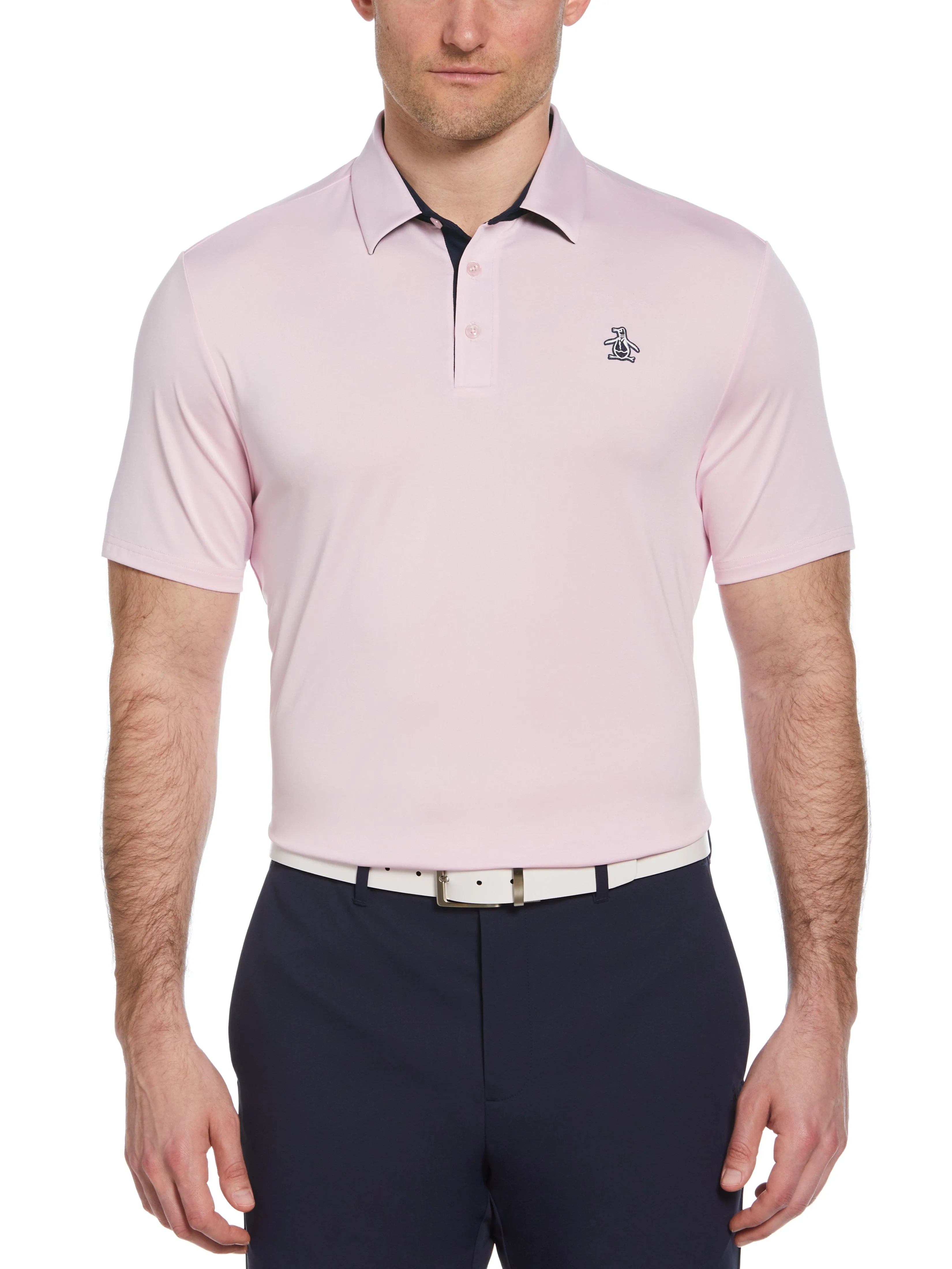 Men's Original Block Design Short Sleeve Golf Polo Shirt