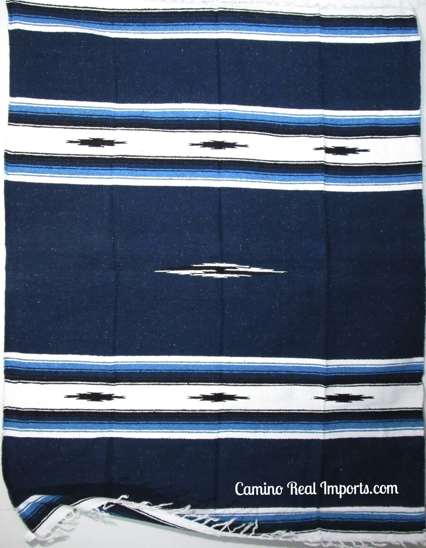 Mexican Blanket XL 4.5' X 6.5'  blue  BL008