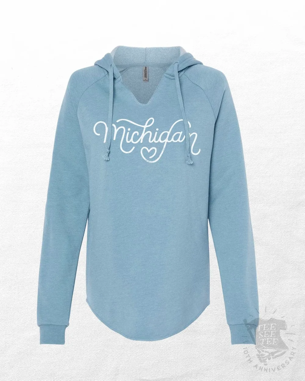 MI Heart™ Womens Garment Dyed Hoodie | Tee See Tee Exclusive