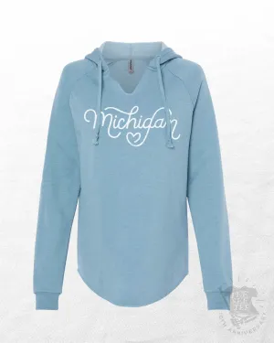 MI Heart™ Womens Garment Dyed Hoodie | Tee See Tee Exclusive