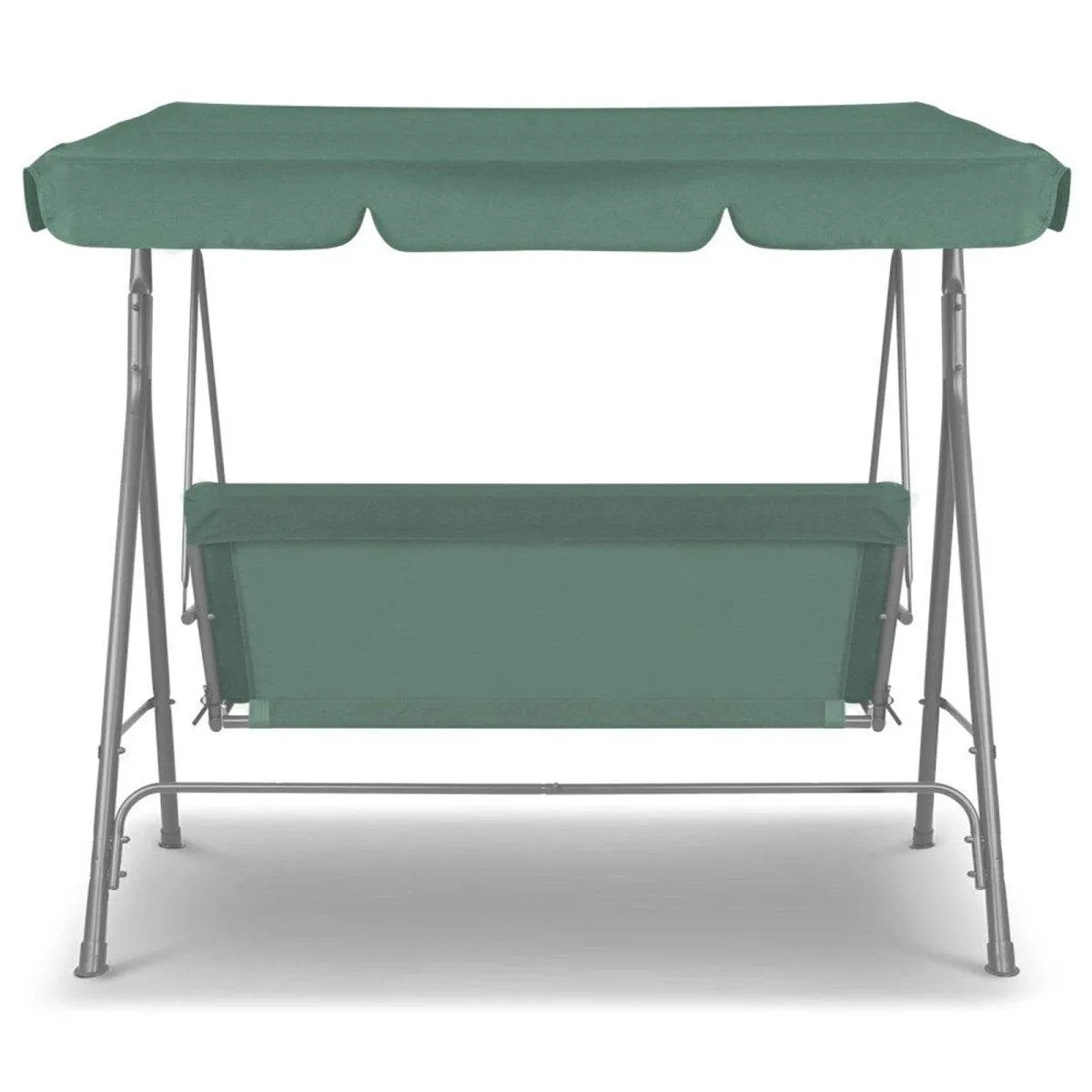 Milano Outdoor Swing Bench Seat Chair Canopy Furniture 3 Seater Garden Hammock - Dark Green