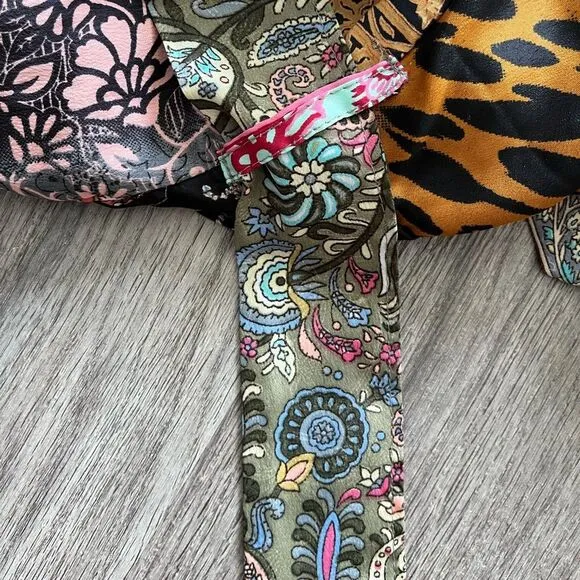 Multi-Print Longline Kimono O/S Cardigan Duster Paisley Animal Print Hippie