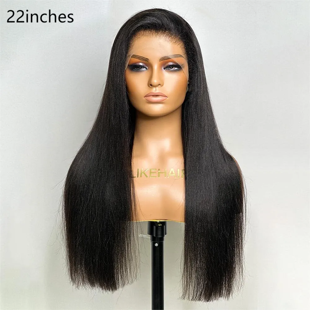 Natural Yaki HD Lace Frontal Ventilated Kinky Edges Wig