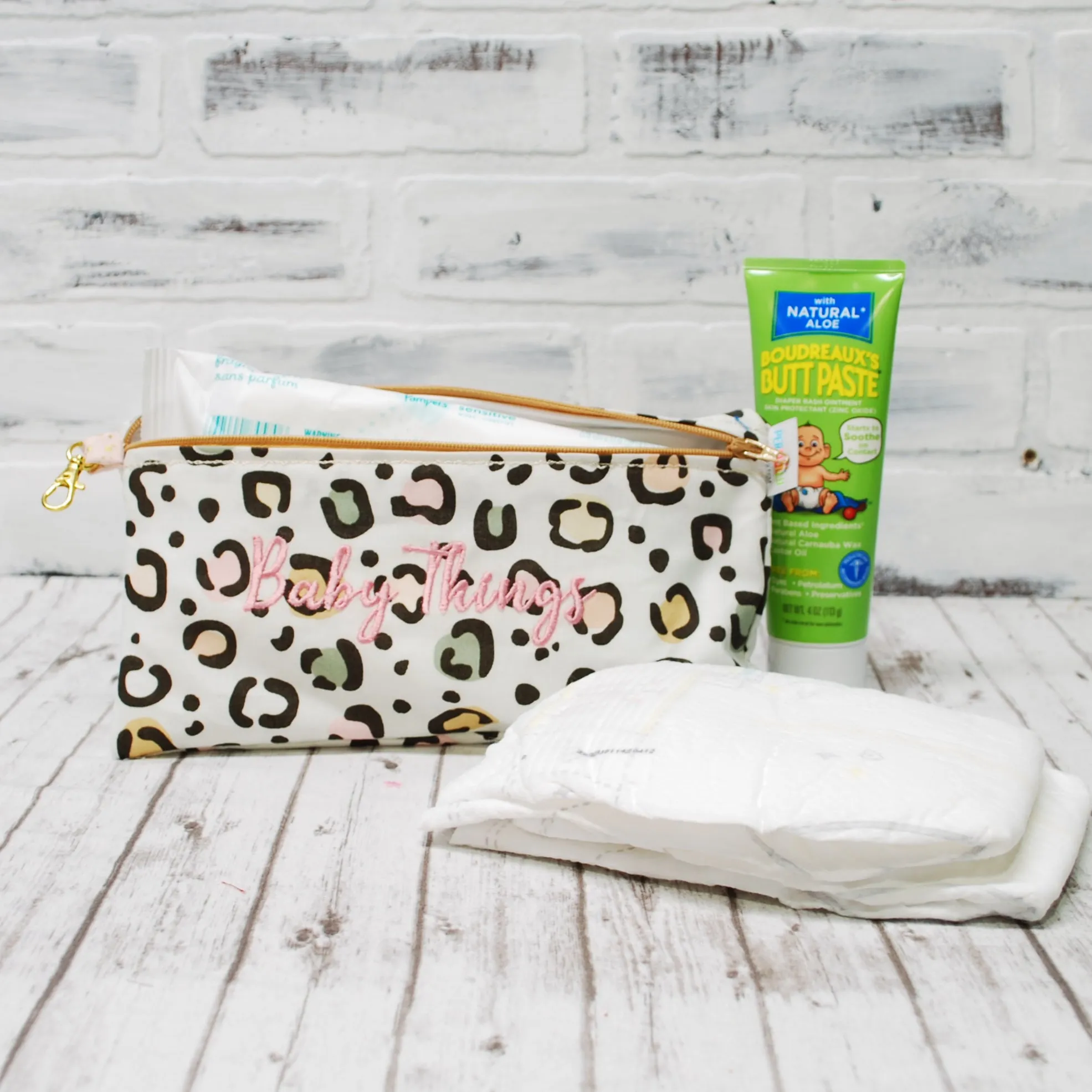Neutral Leopard Personalized Reusable Food Bag