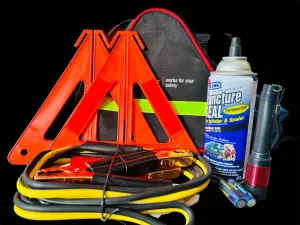 New Roadside Emergency Kit in zippered bag!