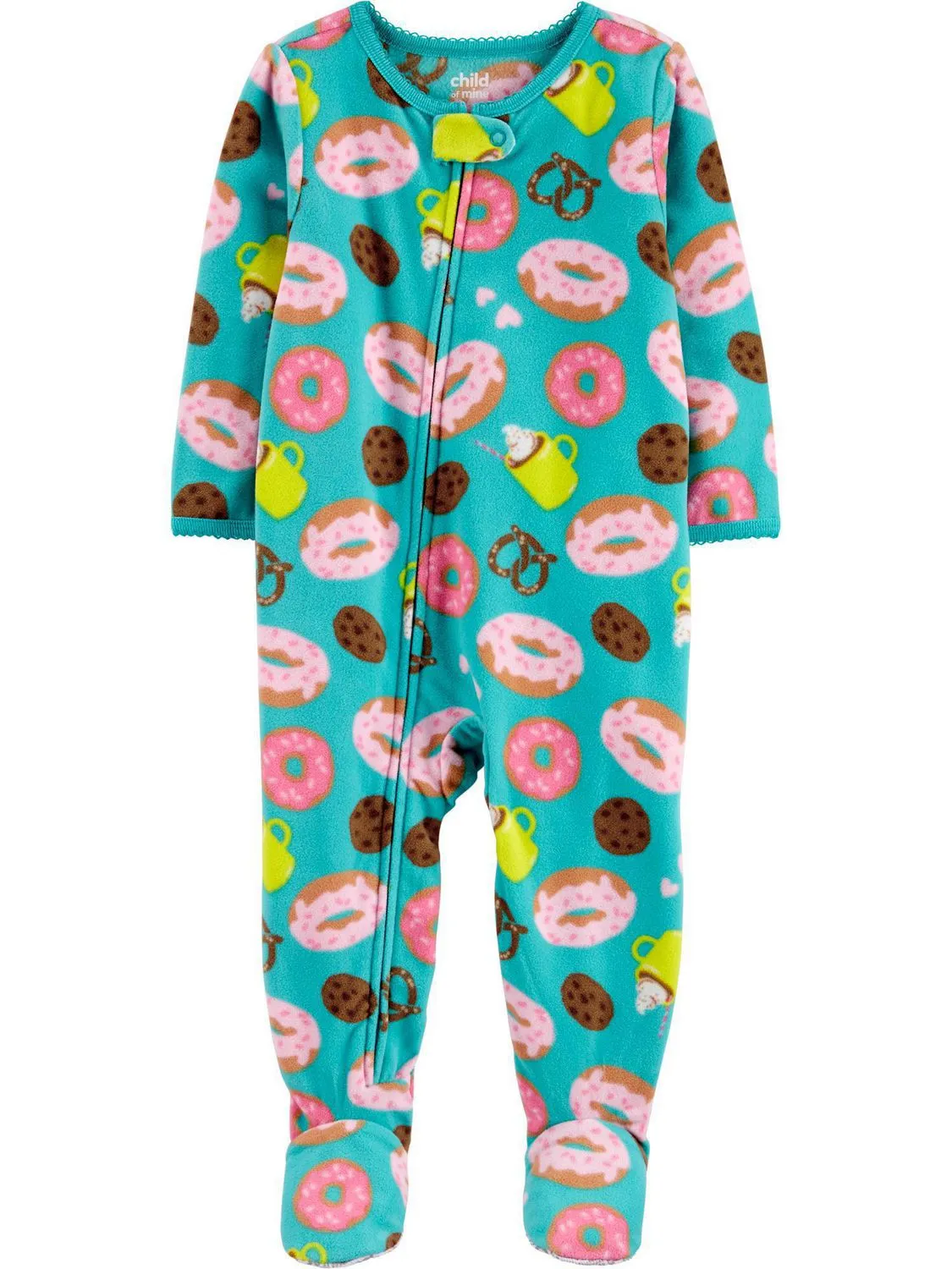 New with tags! Child Of Mine Carters 1-piece Zippered Footed microfleece pyjamas, Sz 2T!