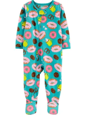 New with tags! Child Of Mine Carters 1-piece Zippered Footed microfleece pyjamas, Sz 2T!