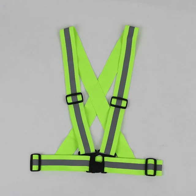 Night Running Cycling Reflective Safety Jacket Breathable High Visibility Security Vest