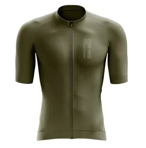 OLIVE GREEN RACE FIT WOMEN'S CYCLING JERSEY