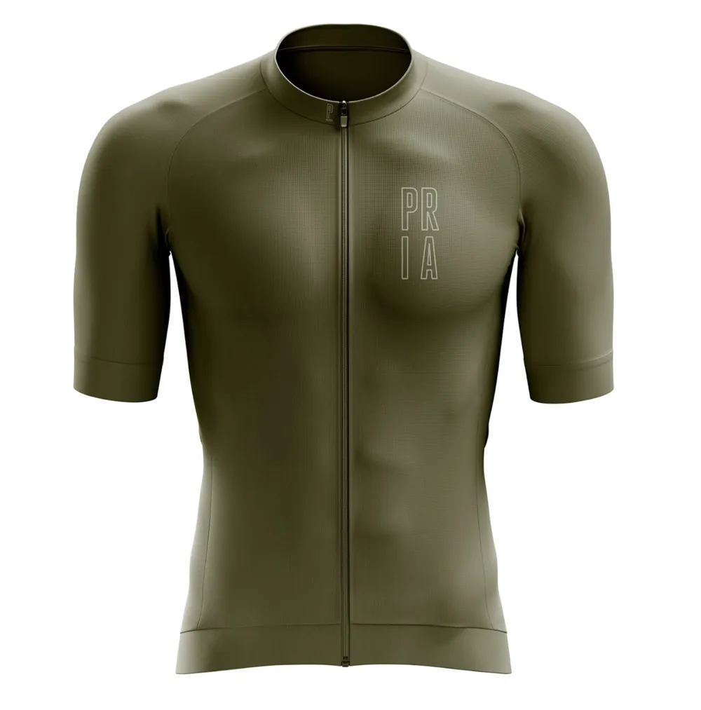 OLIVE GREEN RACE FIT WOMEN'S CYCLING JERSEY