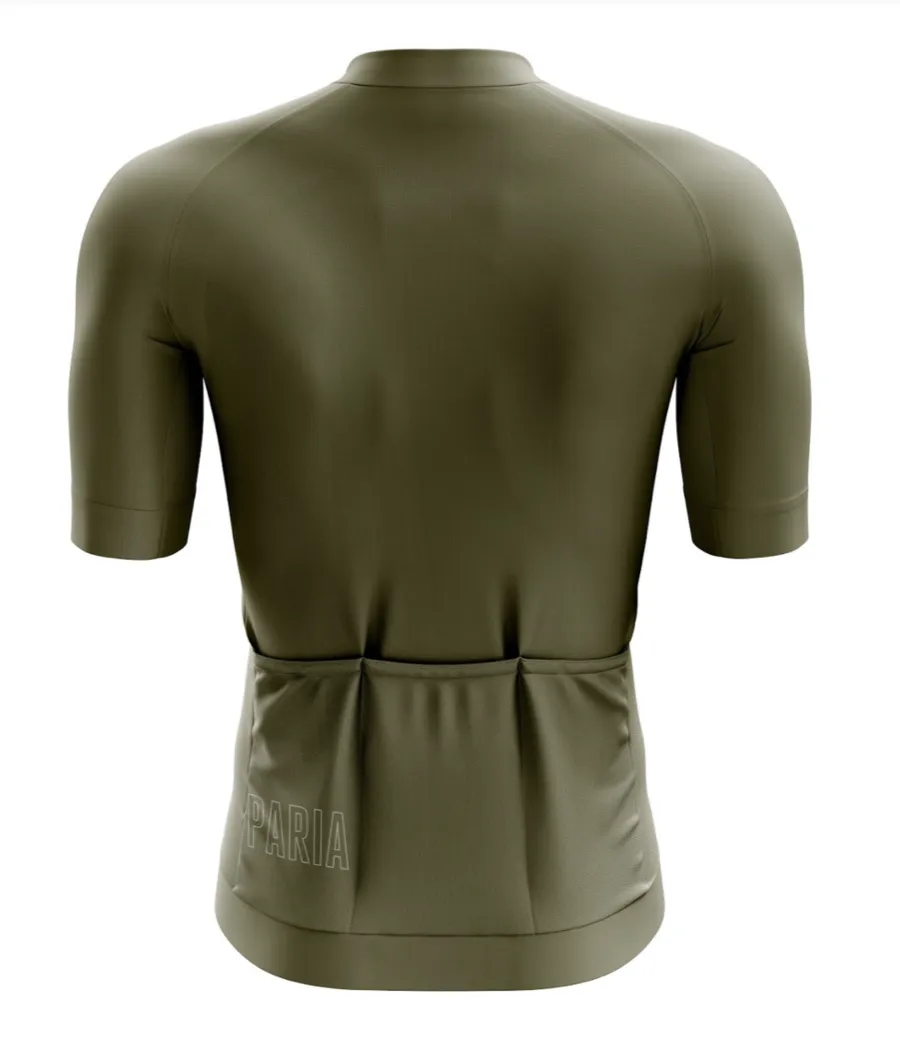 OLIVE GREEN RACE FIT WOMEN'S CYCLING JERSEY