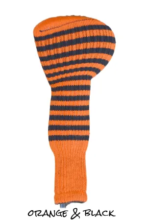 Orange and Black Club Sock Golf Headcover