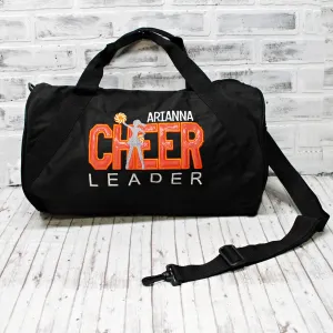 Orange Shimmer Personalized Cheerleader Tote or Duffle Bag