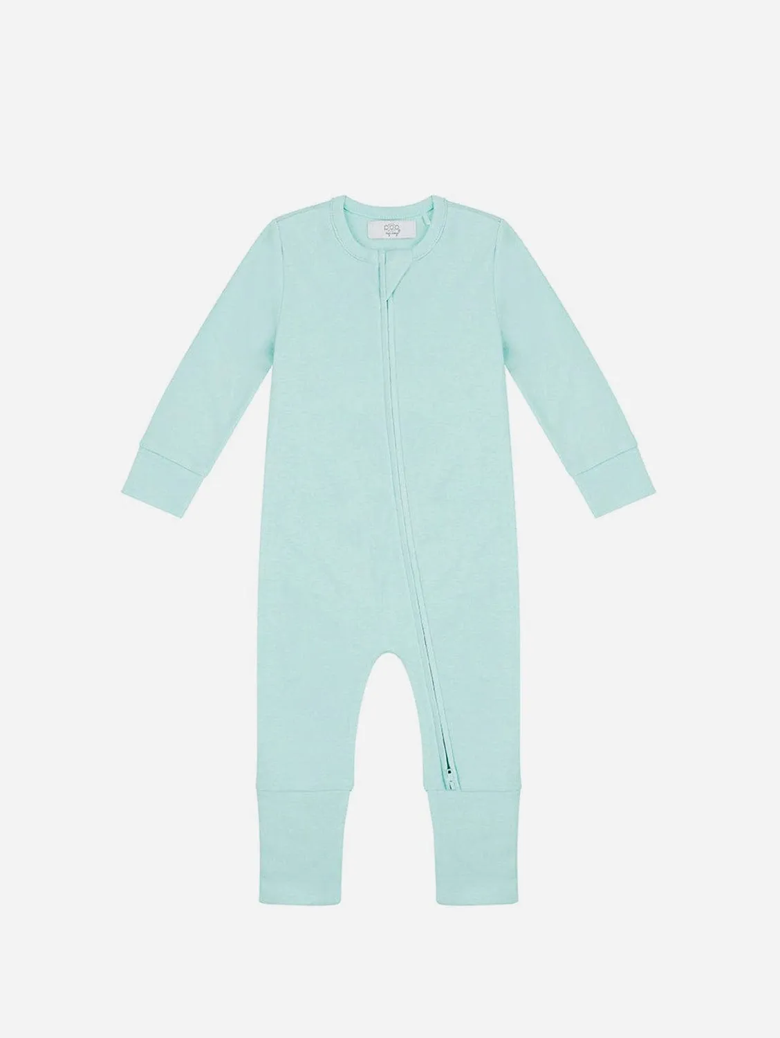 Organic Cotton Zippered Sleepsuit | Mint