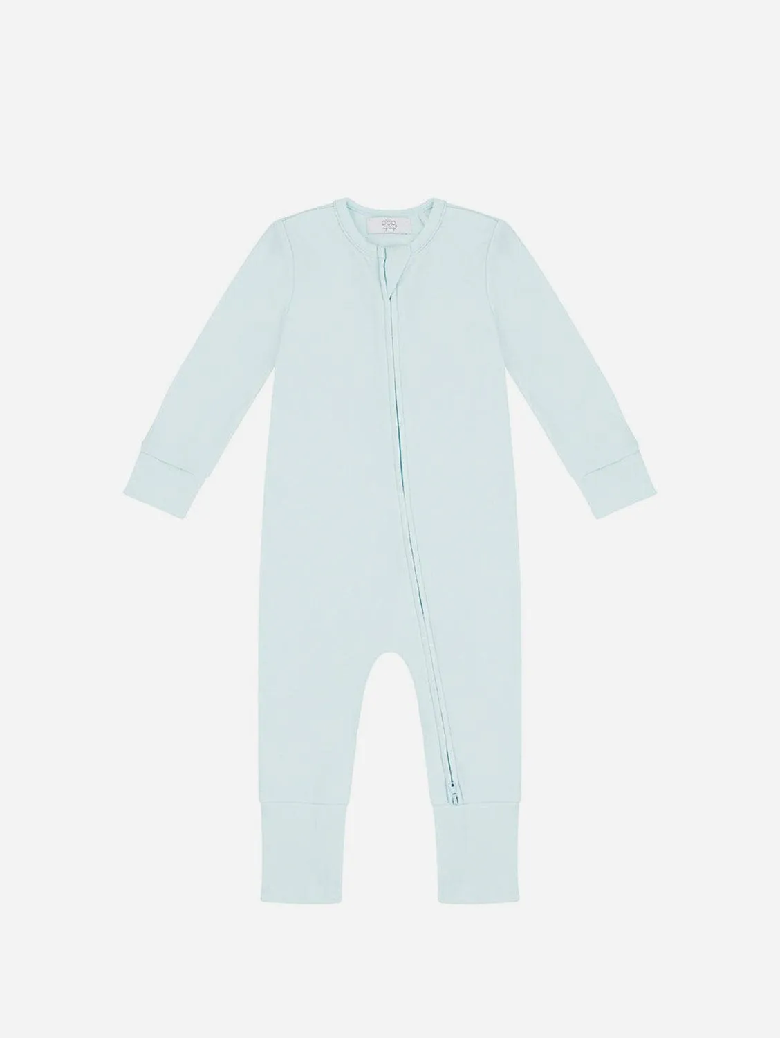 Organic Cotton Zippered Sleepsuit | Sky Blue