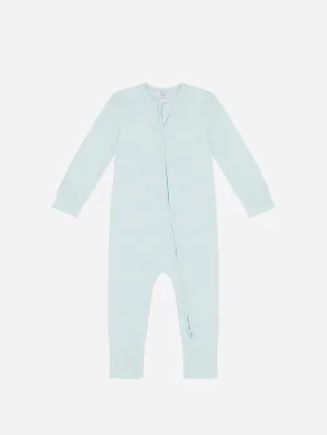 Organic Cotton Zippered Sleepsuit | Sky Blue