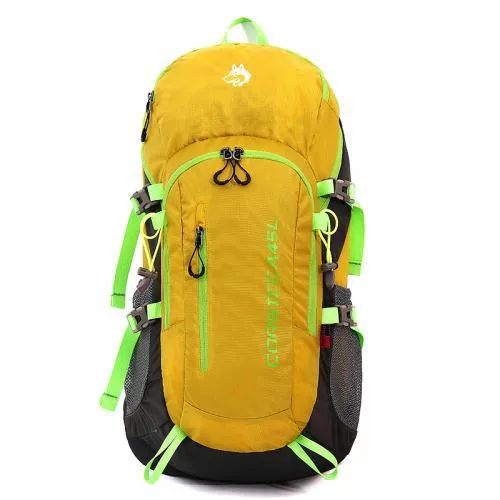 Outdoor bag waterproof nylon backpack camping hiking professional mountaineering bag 45L