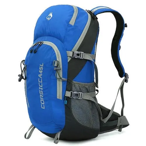 Outdoor bag waterproof nylon backpack camping hiking professional mountaineering bag 45L