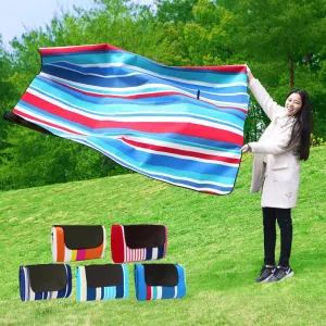 Outdoor camping moisture-proof thickened flocking picnic mat