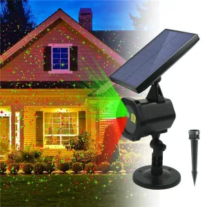 Outdoor LED Laser Projector Solar Light Home Garden Party Christmas Lights Waterproof
