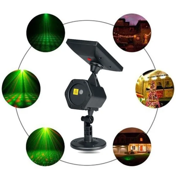 Outdoor LED Laser Projector Solar Light Home Garden Party Christmas Lights Waterproof