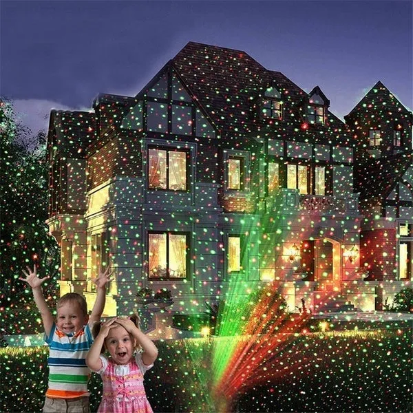 Outdoor LED Laser Projector Solar Light Home Garden Party Christmas Lights Waterproof