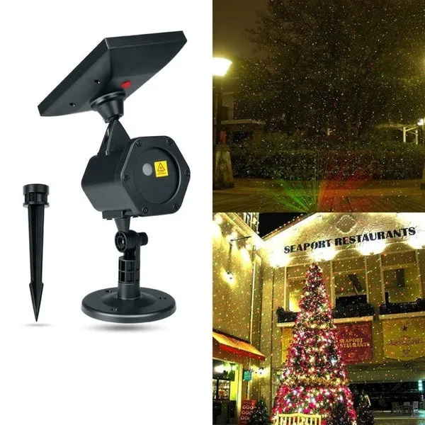 Outdoor LED Laser Projector Solar Light Home Garden Party Christmas Lights Waterproof