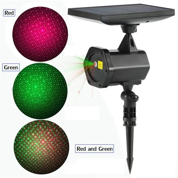 Outdoor LED Laser Projector Solar Light Home Garden Party Christmas Lights Waterproof