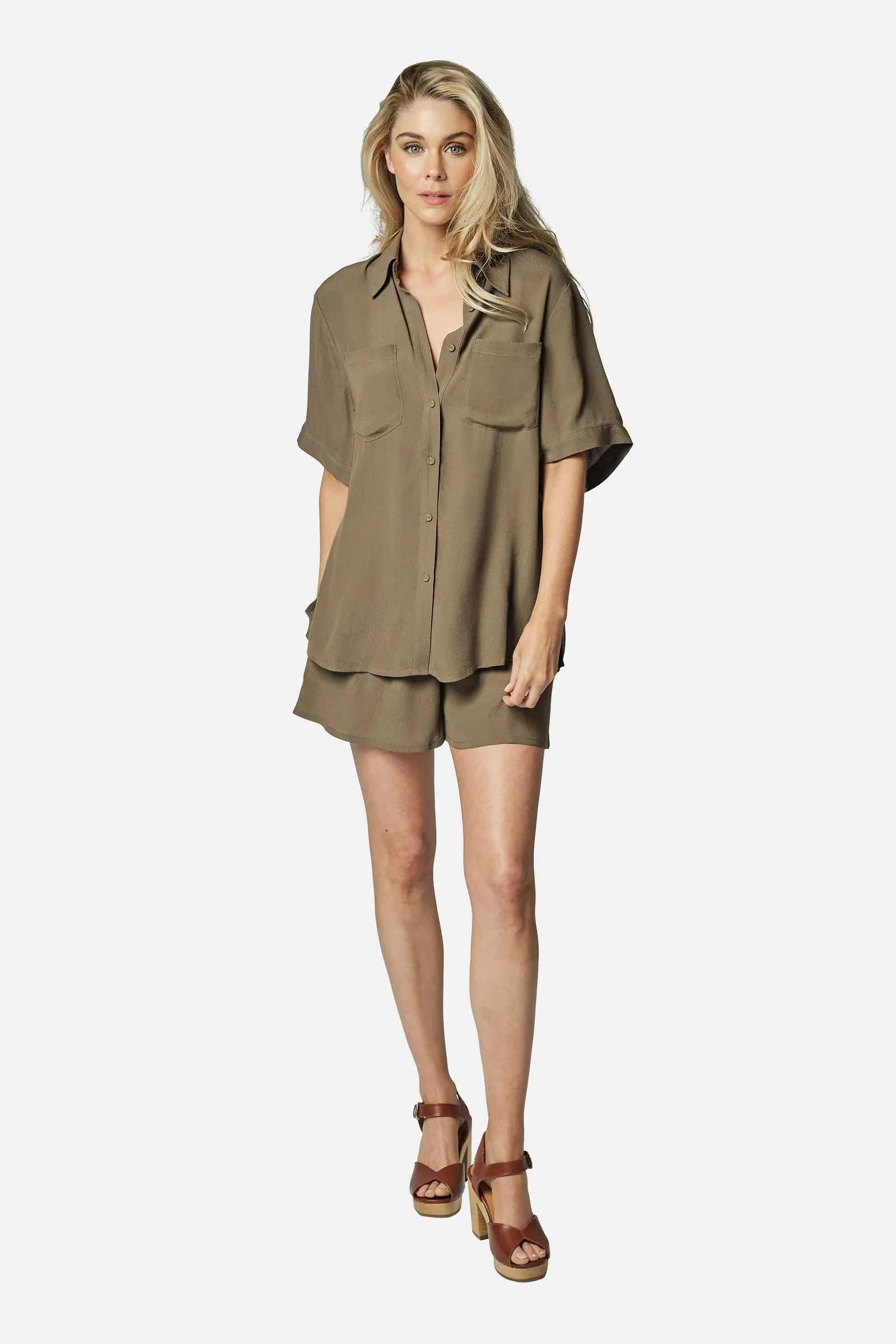 Palazzo Shorts KHAKI
