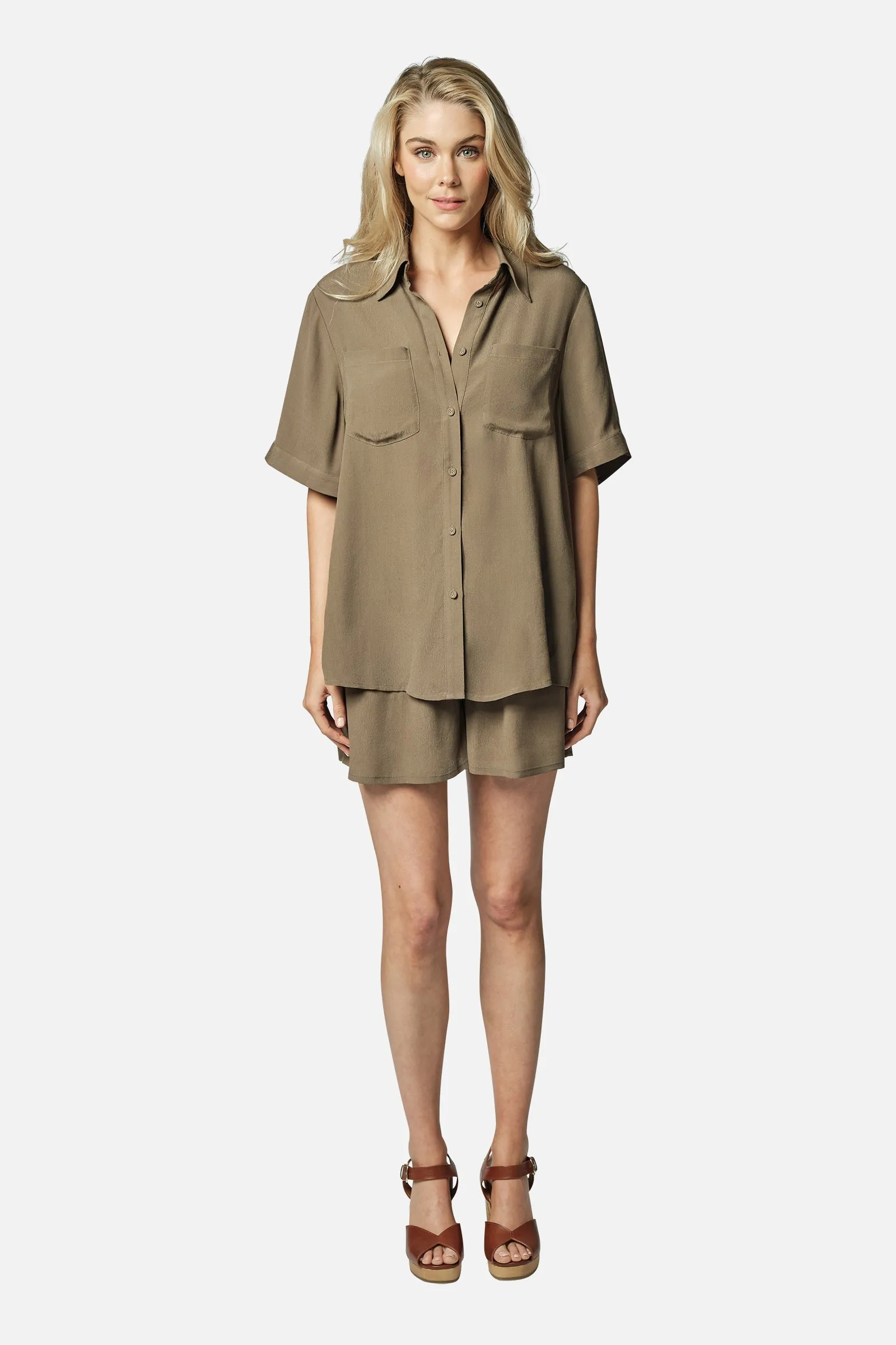 Palazzo Shorts KHAKI