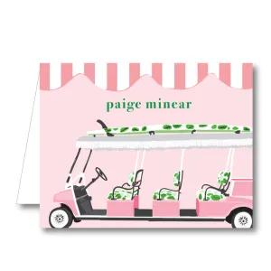 Palm Beach Golf Cart Folded Notecard
