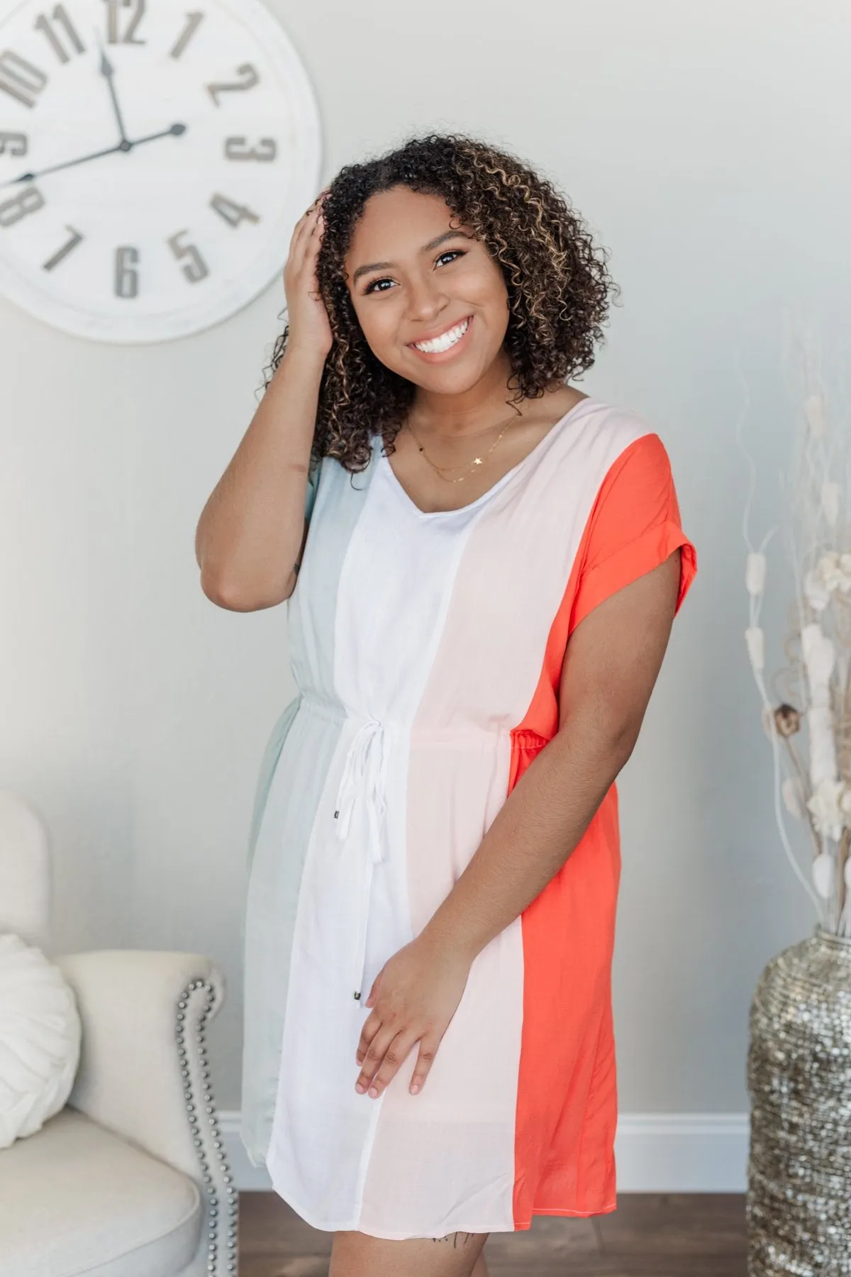 Party By The Pool Striped Dress- Multi-Color