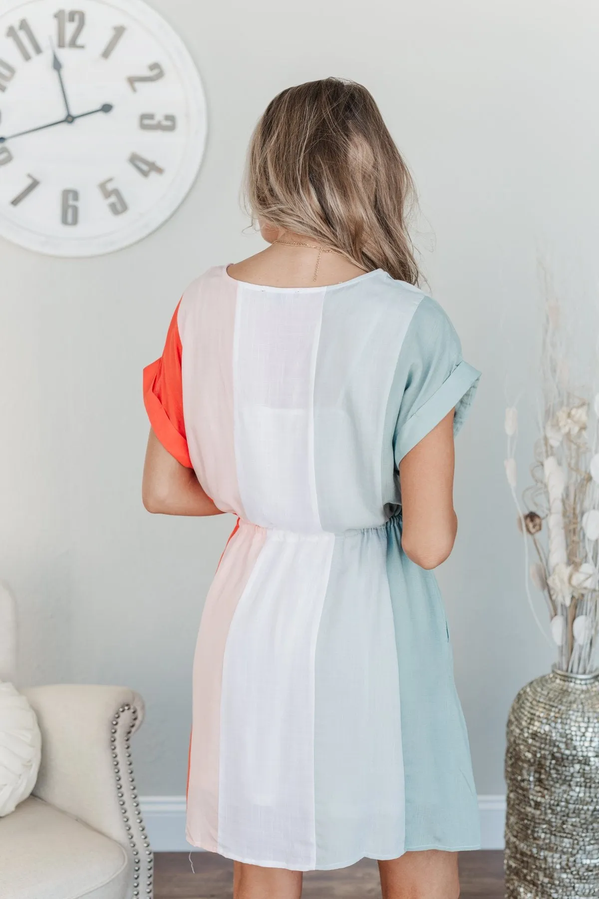 Party By The Pool Striped Dress- Multi-Color