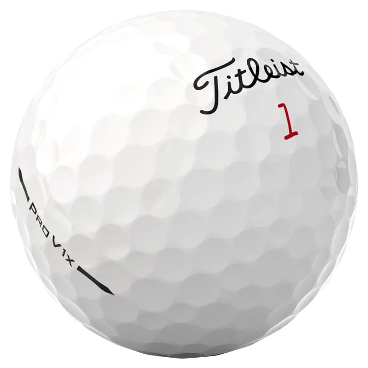 Pelotas de golf Titleist Pro V1x blancas (paquete de 12)