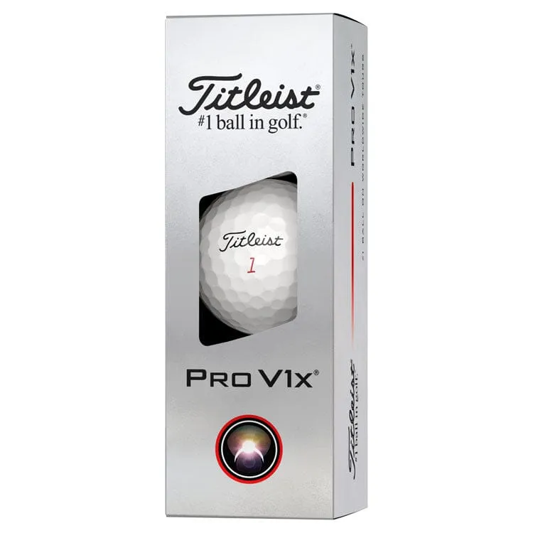 Pelotas de golf Titleist Pro V1x blancas (paquete de 12)