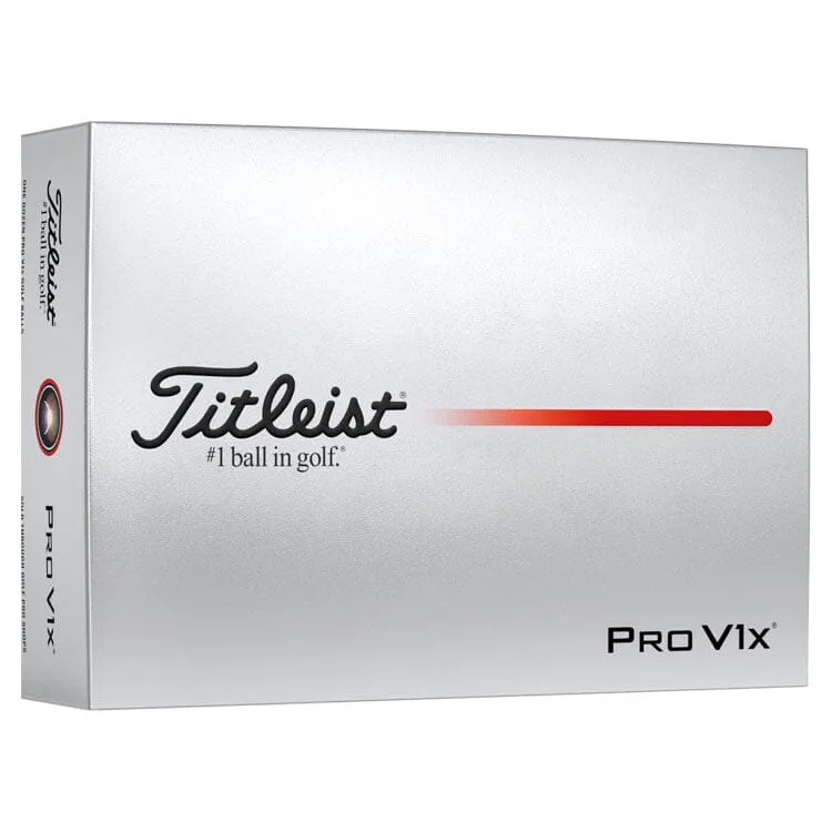 Pelotas de golf Titleist Pro V1x blancas (paquete de 12)