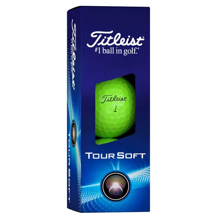 Pelotas de golf Titleist Tour suaves verdes, paquete de 12