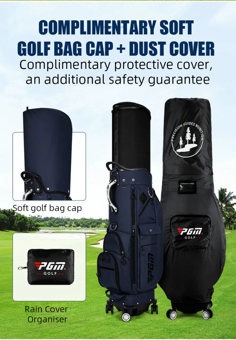 PGM GOLF Four Spinner Wheels Retractable Travel Cart Bag QB152