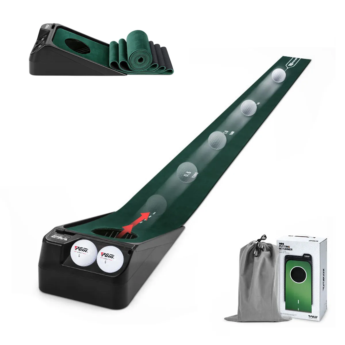 PGM TL030 track golf slope putting mat auto return mini office golf putting mat