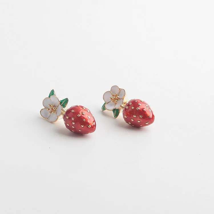 Picnic Perfect Strawberry Drop Earrings