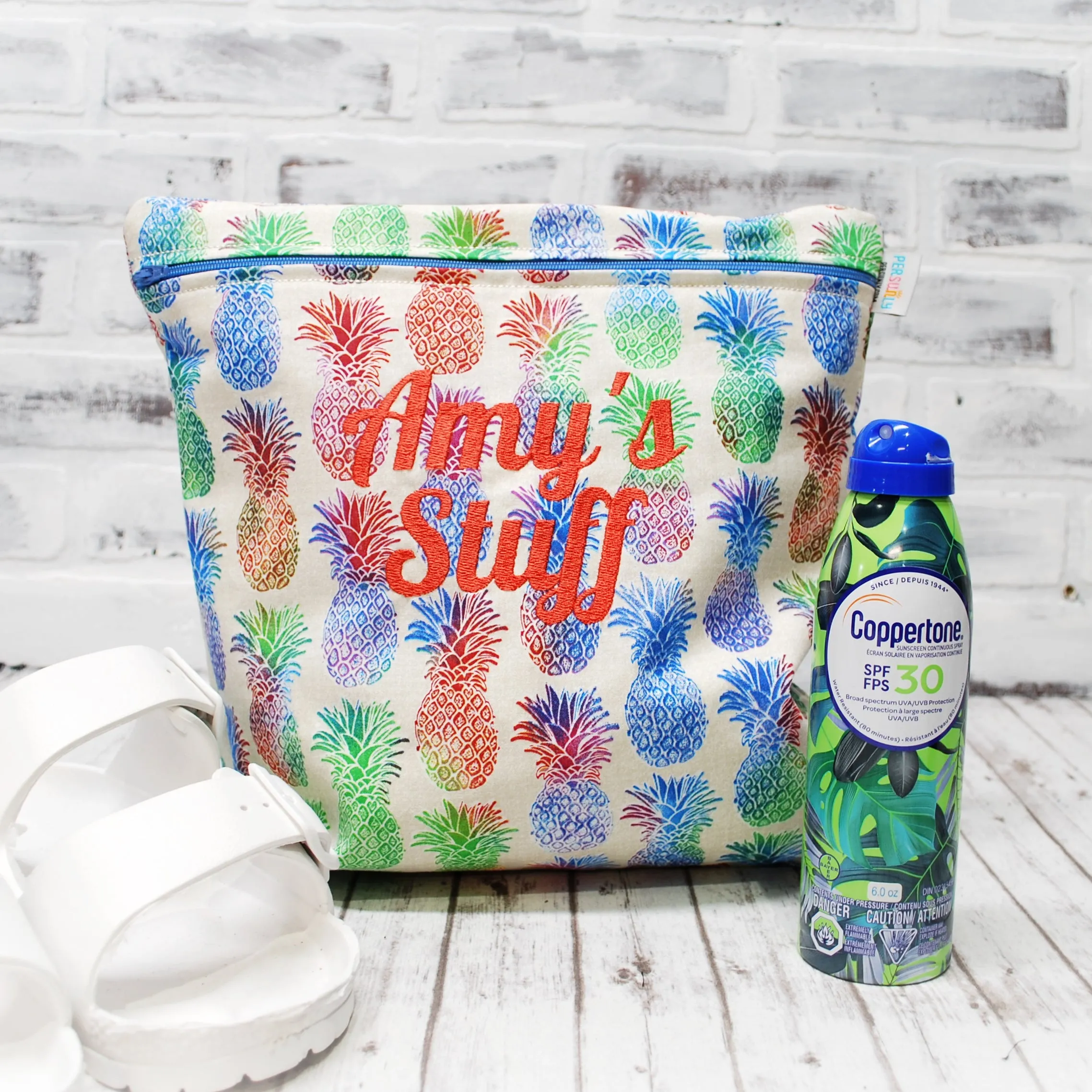 Pineapple Vibes Personalized Reusable Food Bag