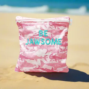 Pink Sharks Personalized Reusable Food Bag