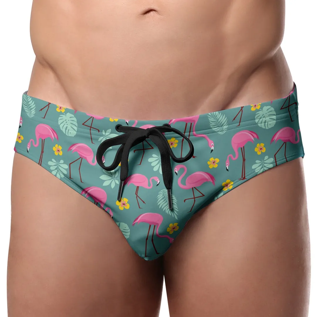Pool Boy Flamingos Swim Brief