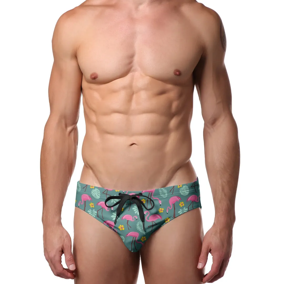 Pool Boy Flamingos Swim Brief