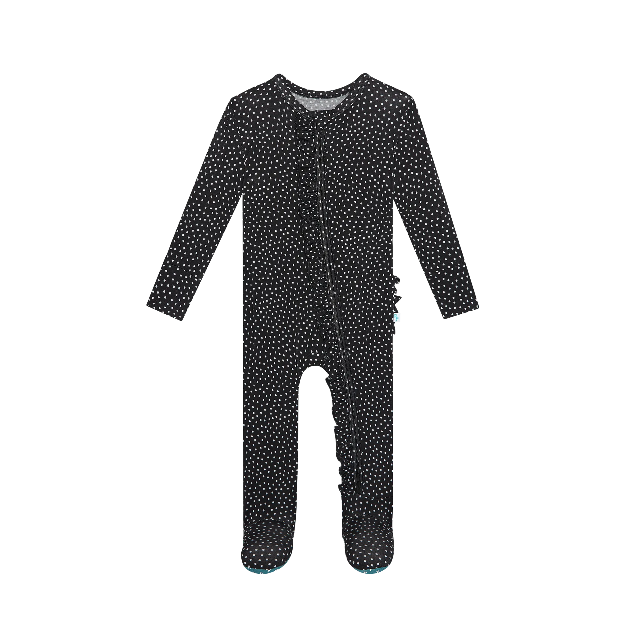 Posh Peanut Aggie Ruffled Zippered Footie