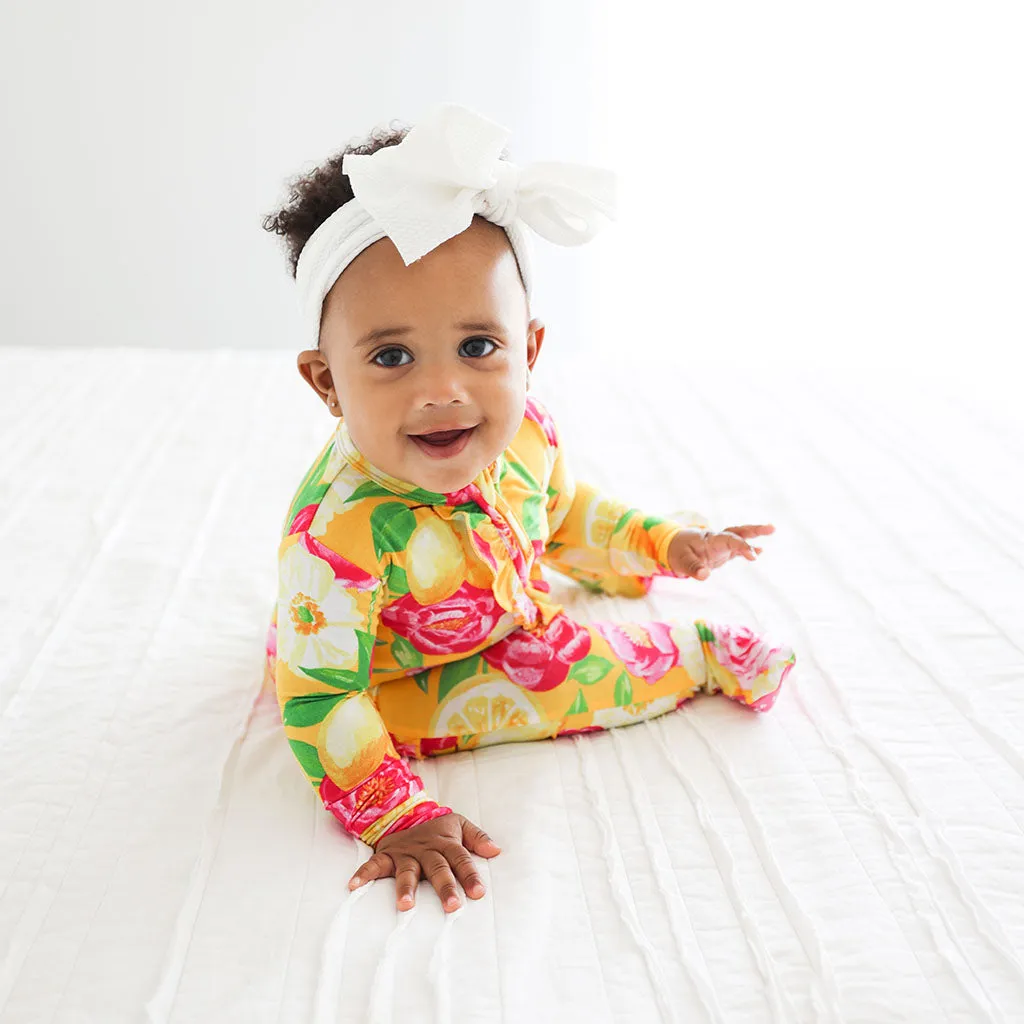 Posh Peanut Annika Ruffled Zippered Footie