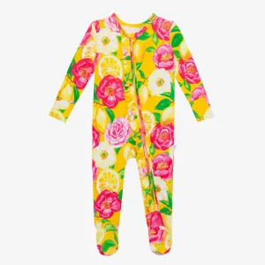 Posh Peanut Annika Ruffled Zippered Footie