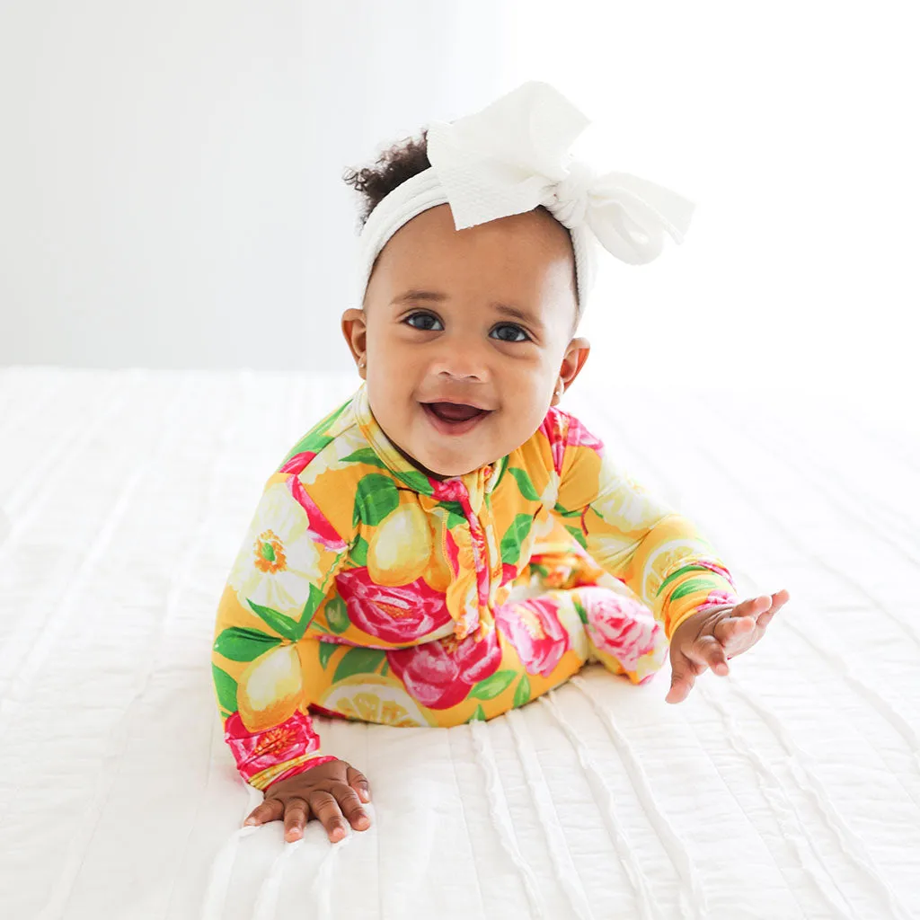 Posh Peanut Annika Ruffled Zippered Footie