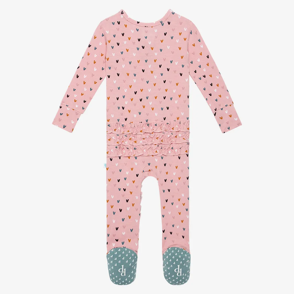 Posh Peanut Cassidy Ruffled Zippered Footie